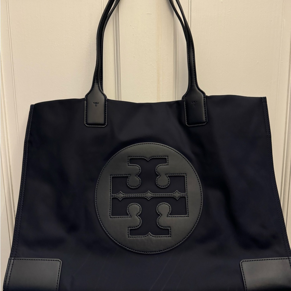 Tory Burch Large Ella Tote in Navy